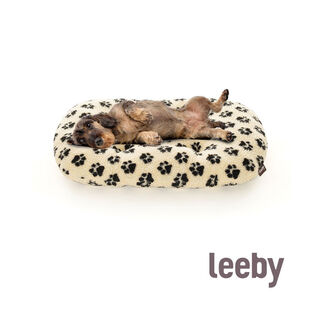 Leeby Cojín Ovalado de Huellas de Patitas para perros